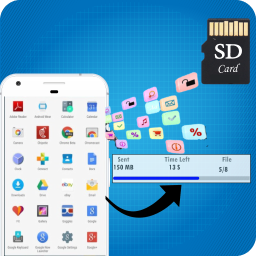 XShare SD File Transfer Move File SD Card to Phone icon