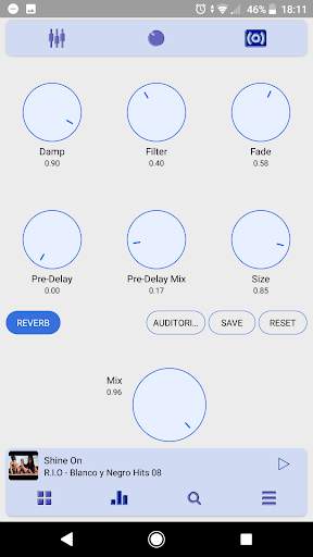 Poweramp v3 skin blue light screenshot 6