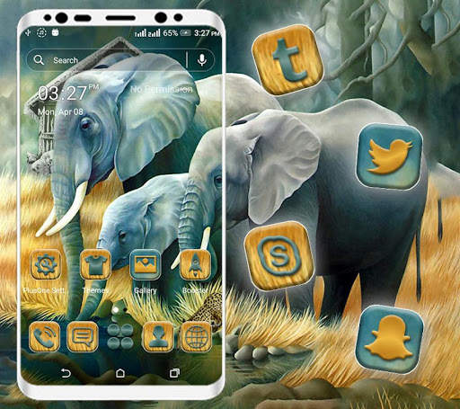 Elephant Painting Launcher Theme screenshot 1
