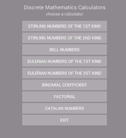 Discrete Mathematic Calculator screenshot 1