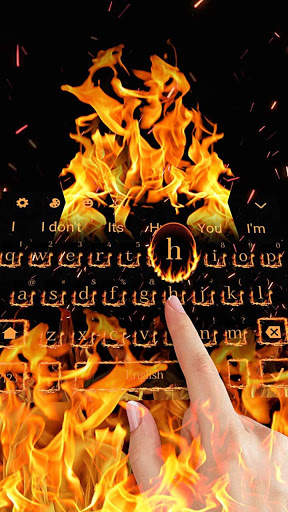 Flaming Fire Keyboard Theme screenshot 2
