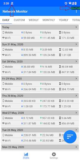 Live Internet Speed Monitor with Usage History screenshot 1