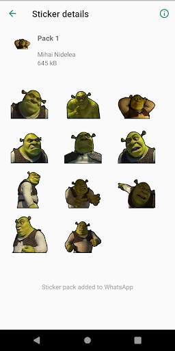 Stickers with Shrek for WhatsApp screenshot 2