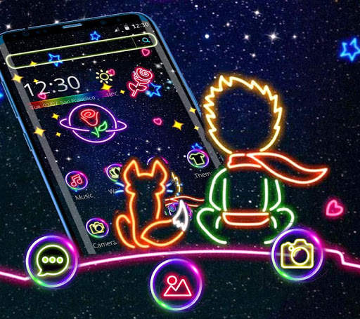 Neon Glitter Galaxy Boy Theme🌠 screenshot 3