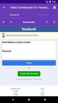 Video Downloader For Facebook Video Downloader screenshot 1