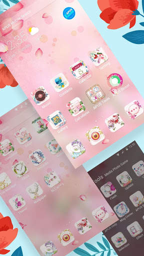 Beautiful Pink Girly Flowers theme & wallpapers screenshot 2