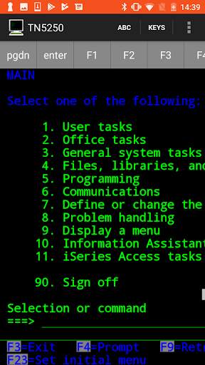 Mocha TN5250 LITE screenshot 2