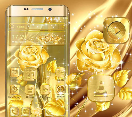 Golden Rose Launcher Theme screenshot 1