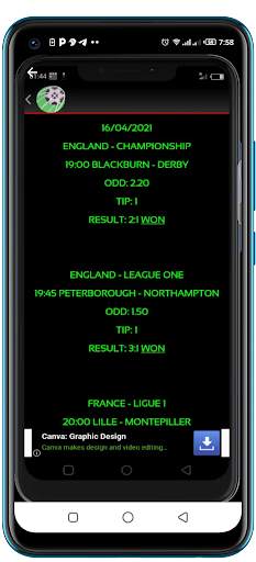 Daily Free Correct Score screenshot 1