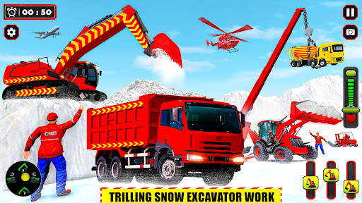 Snow Excavator 3D Simulator screenshot 1