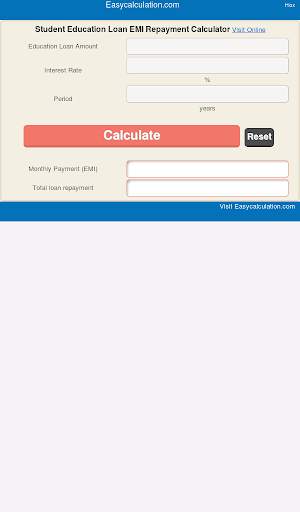 Education Loan EMI Calculator скриншот 2
