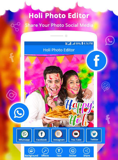 Holi Photo Editor 2018 |  Happy Dhueti screenshot 5