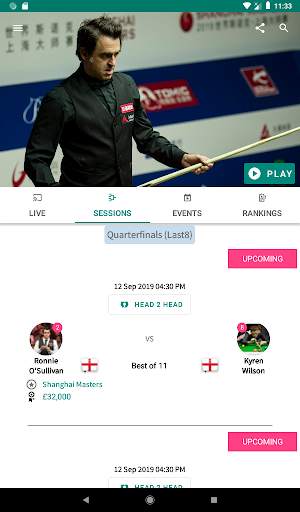 Black Pocket - Live Snooker Scores screenshot 9