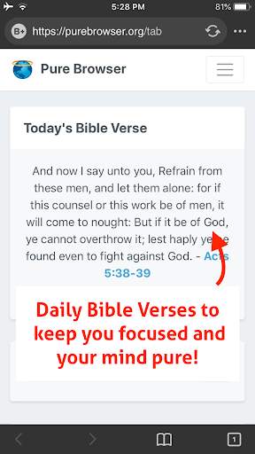 Pure Browser - World's first Christian web browser screenshot 4