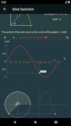 Unit circle. Trigonometric functions screenshot 2