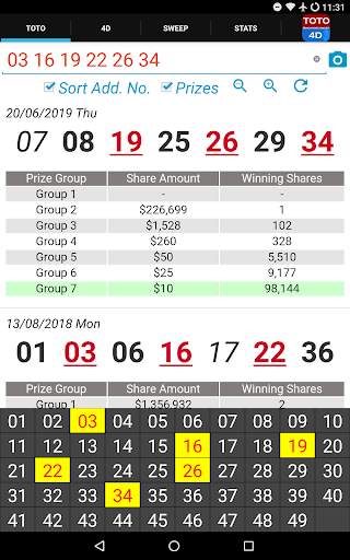 SG TOTO 4D SWEEP screenshot 5