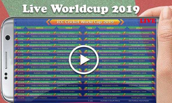 Live Cricket World Cup 2019 screenshot 1