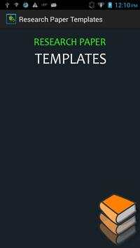 Research Paper Templates 1 تصوير الشاشة