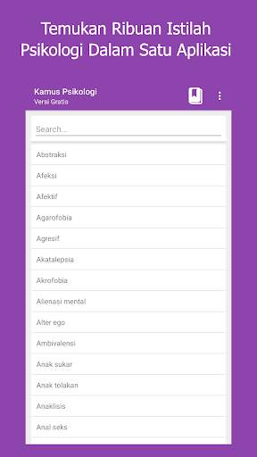 Kamus Psikologi Offline Lengkap screenshot 1