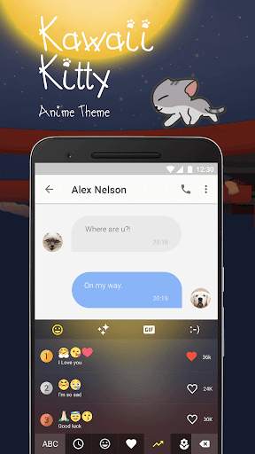 Cute Cat Anime Keyboard Theme With 3D Effect🐈 screenshot 3