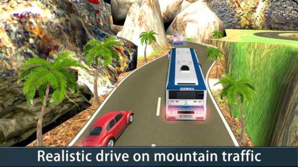 Police Bus Uphill Drive Simulator game screenshot 4