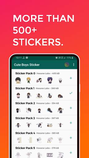 Cute & Funny Boys Stickers for WhatsApp screenshot 3