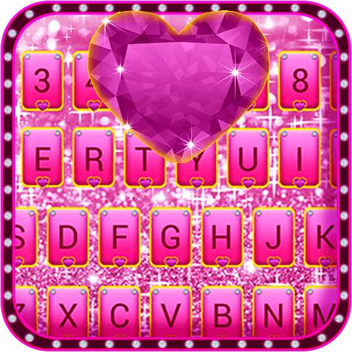 Pink Bow Glitter Keyboard Theme 1.0.1