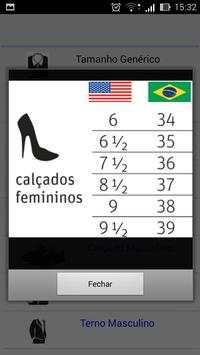 Tamanho Roupas Br Eua screenshot 2