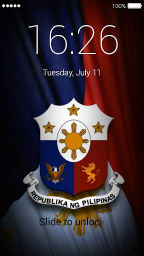 Philippines Flag Lock Screen 4 تصوير الشاشة