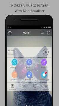 Hipster Music Player With Skin screenshot 1