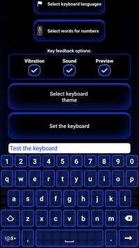 Neon Blue Keyboard Theme screenshot 1