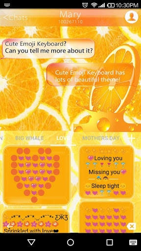 Orange Keyboard Theme - Emoji Keyboard Wallpaper स्क्रीनशॉट 6