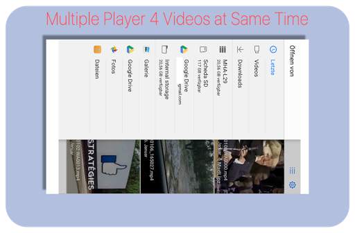 Multiple Videos Player at Same Time Music Player 3 تصوير الشاشة