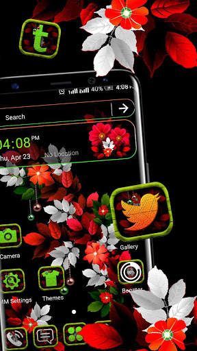 Floral Leaf Launcher Theme screenshot 1