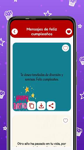 Cumpleaños cartas y mensajes screenshot 8