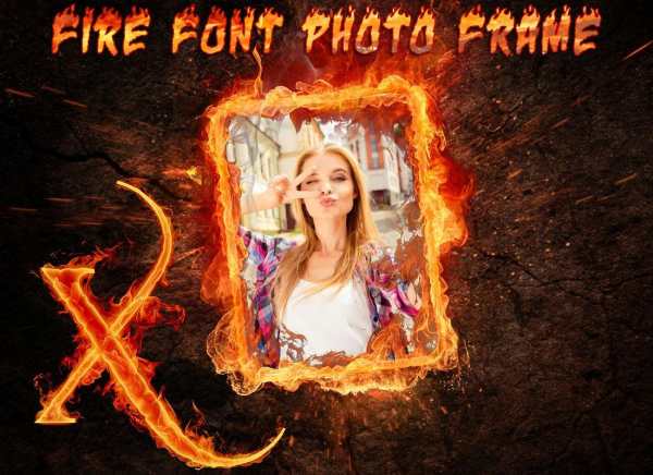 Fire Text Photo Frame screenshot 5