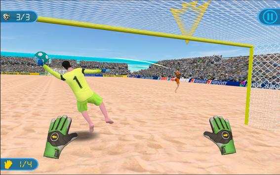 Soccer Goalkeeper - Beach Coast Goalie screenshot 1