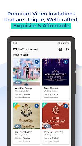 Video Invitation Maker App screenshot 1