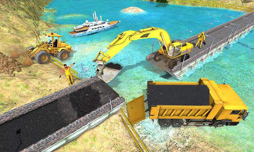 Real City Road River Bridge Construction Game screenshot 5