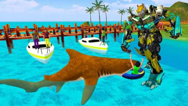 Mech Robot Shark Transform - Robot Wars Transform screenshot 1