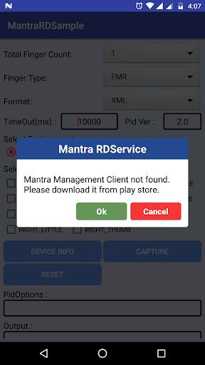 Mantra RD Service 1 تصوير الشاشة