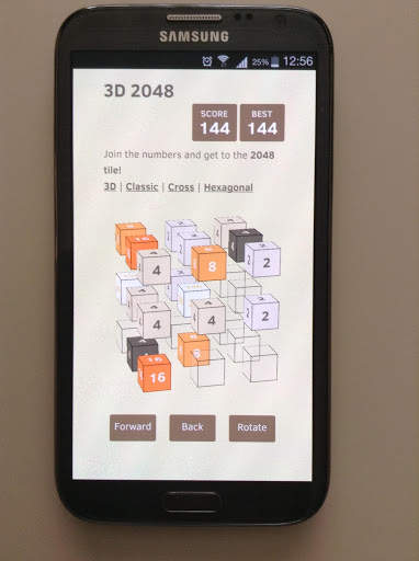 3D 2048 screenshot 1