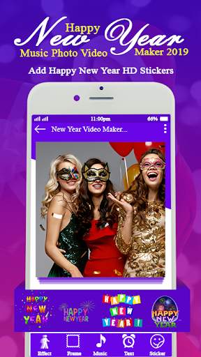 Happy New Year Music Photo Video Maker 2020 screenshot 3
