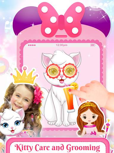 Pink Little Talking Princess Baby Phone Kids Game screenshot 4