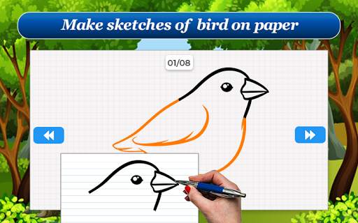 How to Draw Birds Step by Step स्क्रीनशॉट 3