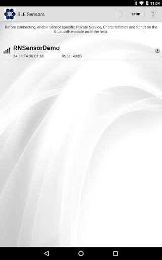 BLE Sensor App screenshot 1