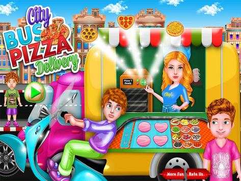 City Bus Pizza Delivery Girl screenshot 1