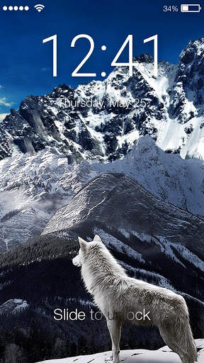 Wolf Animal  Lock Screen 1 تصوير الشاشة