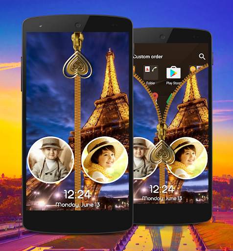 Paris Zipper Lock Screen 4 تصوير الشاشة