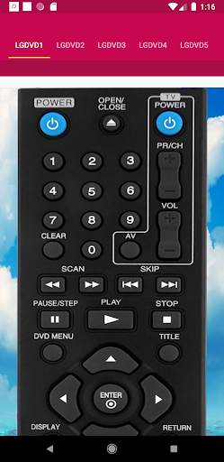 LG DVD Player Remote screenshot 2